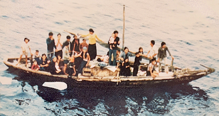 The boat on the South China Sea